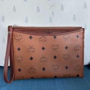 MCM Worldwide Wrist Zip Pouch